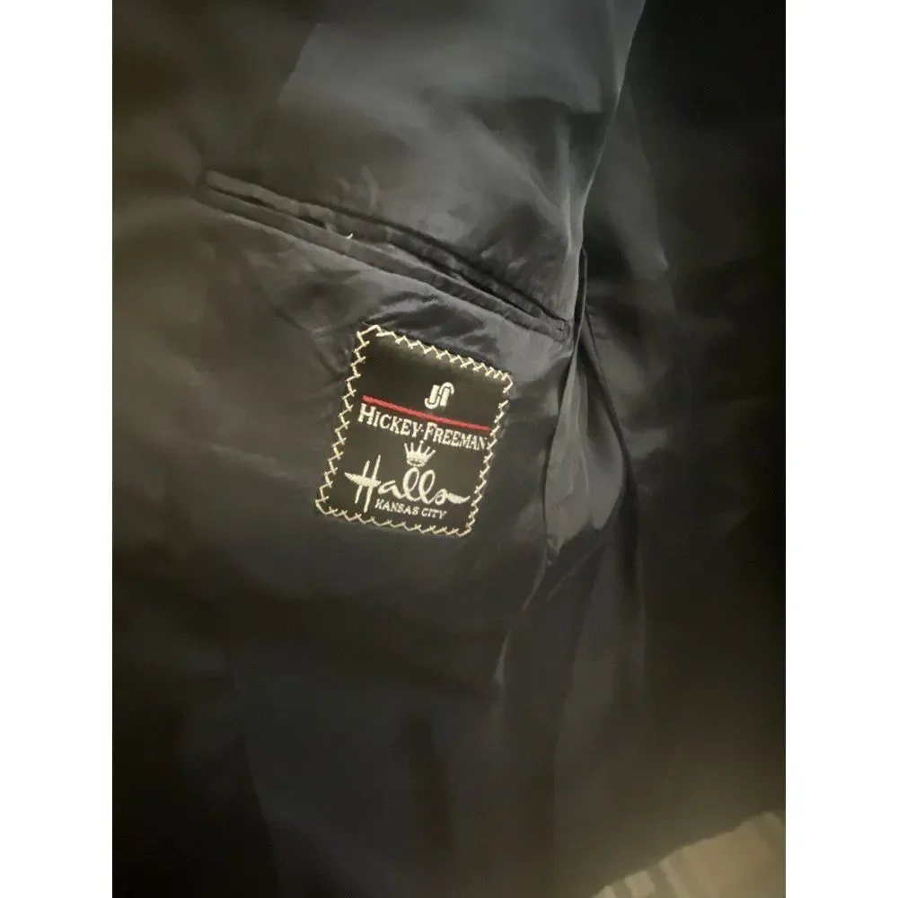 HICKEY FREEMAN Loro Piana Tasmanian Super‎ 120s Wool Blazer Black Men's 40L